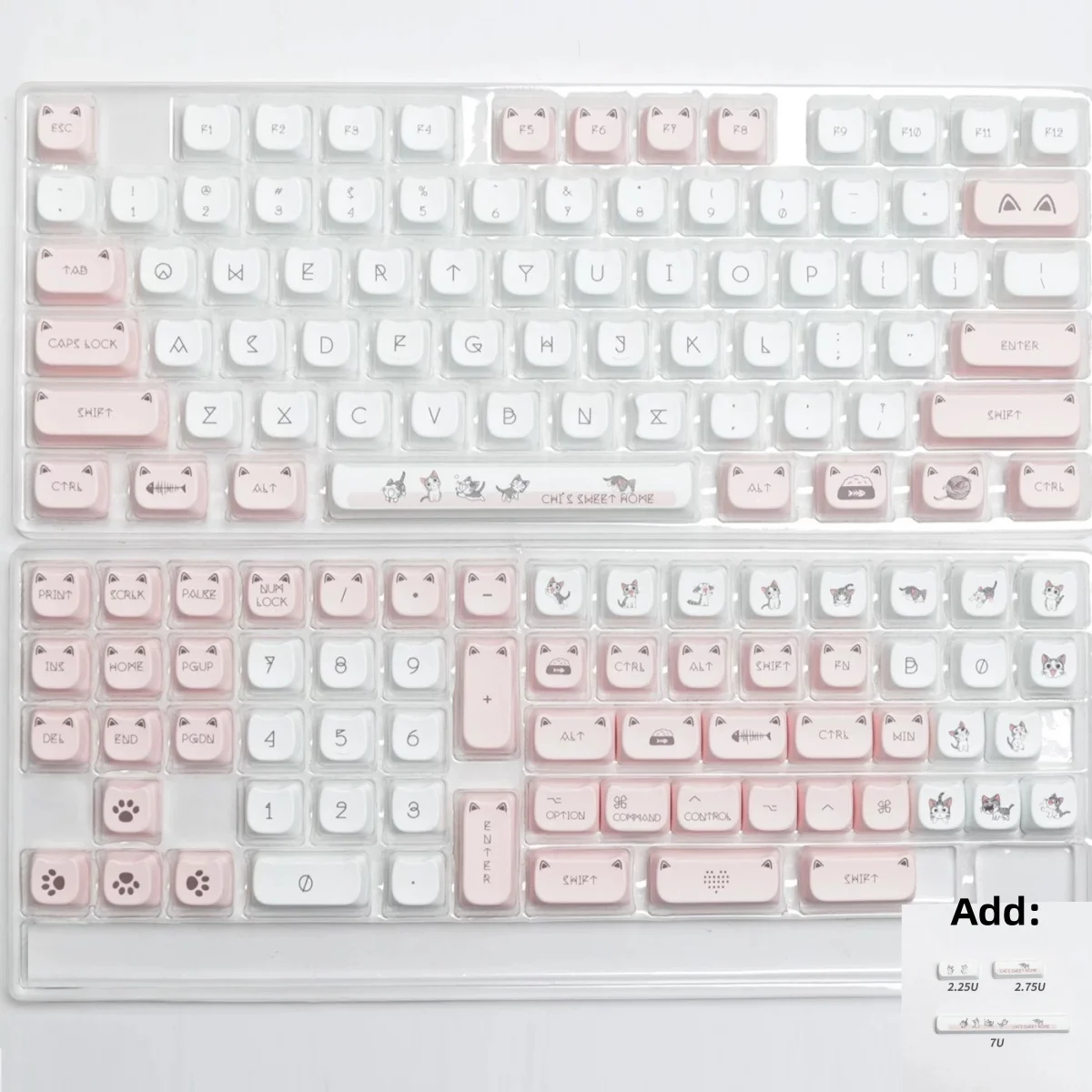 Mao Profiel Pbt Dye Sub Keycaps Anime Voor Mechanisch Toetsenbord 61/67/82/87/98/104/108 Toetsen Keyboard Keycap Custom Zeezout Sushi