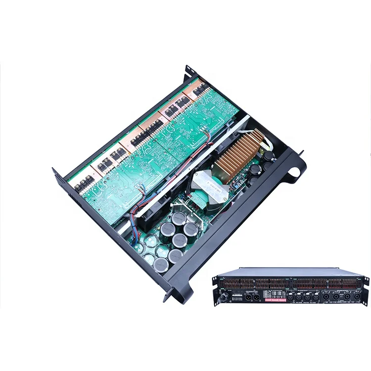FP-6000Q Digital Amp 2U 4-Channel 4*800W DSP Switching Power Amplifier untuk DJ/KTV Room/Ballroom