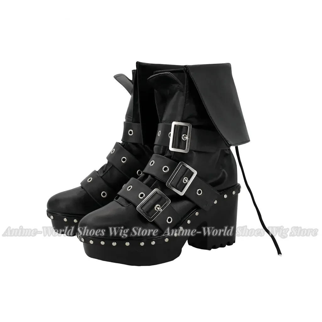 Juego Nikke la diosa de la victoria Yuni zapatos de Cosplay botas hechas a medida