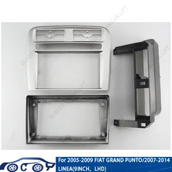 Car Frame Fascia Android Radio Dash Stereo Fitting Panel Kit For 2005-2009 FIAT GRAND PUNTO/2007-2014 LINEA(9INCH LHD)