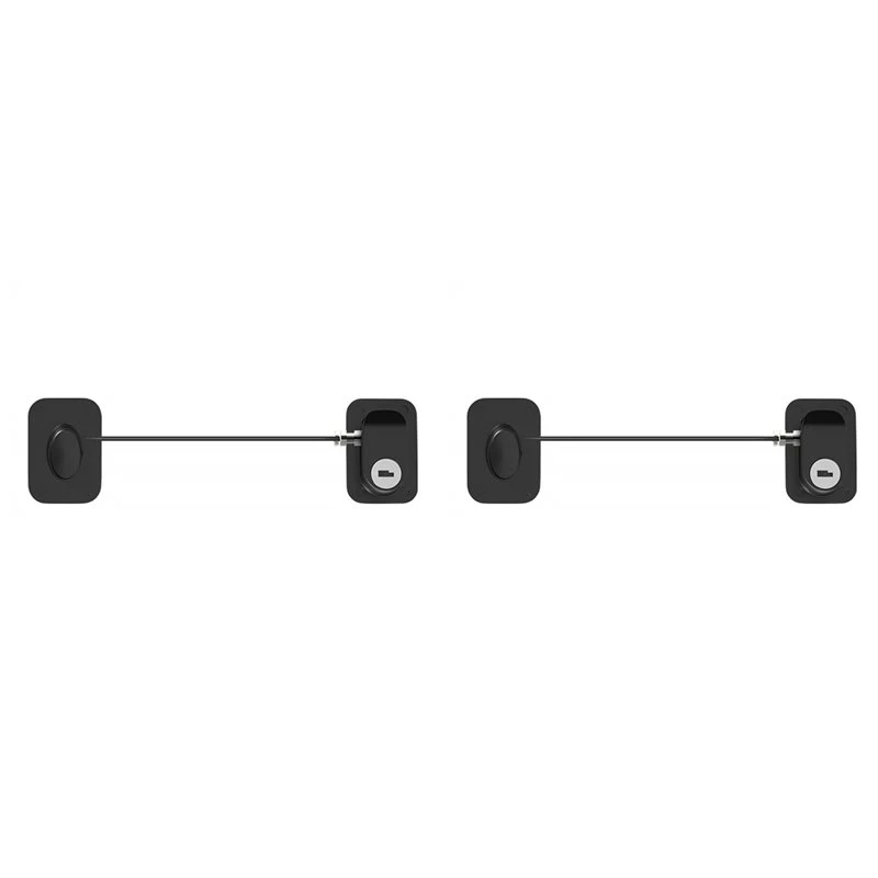 B04B-Refrigerator Lock 4 Packs,Fridge Lock Protection Fridge Locks With Key Surface-Friendly Freezer Lock,Black