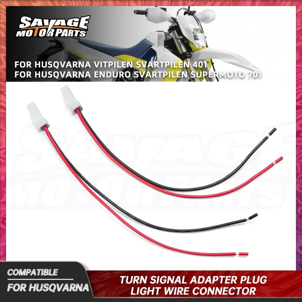 Turn Signal Adapter Plug Light Wire Connector For Husqvarna Vitpilen Enduro Svartpilen Supermoto Norden 901 701 401 125 2024