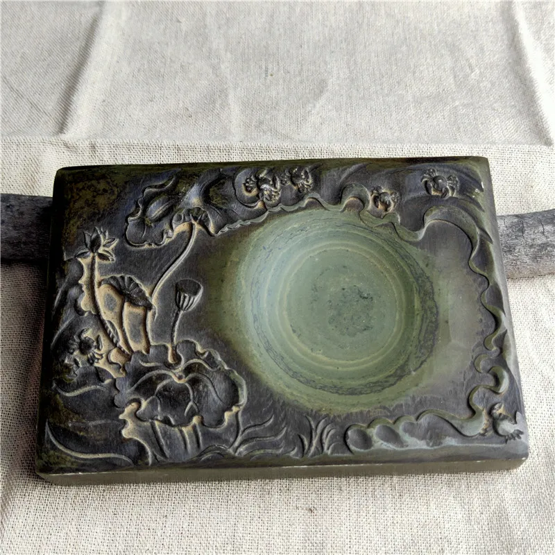 

The Four Treasures of the Study Stone Inkstone Terrace Blue Stone Inkstone Terrace 085648 Xiaohe Chulu 10 * 15 cm