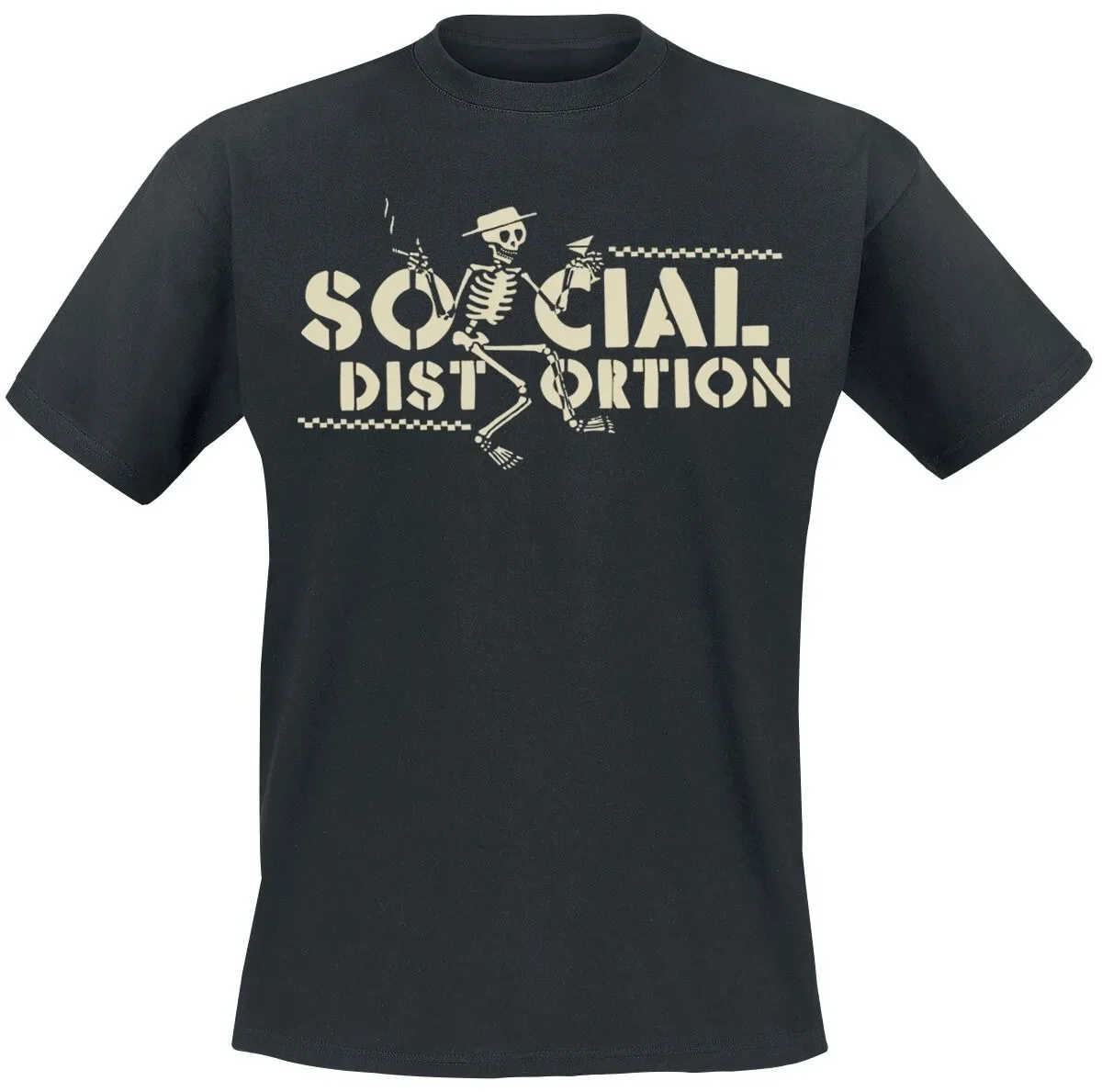 Social Distortion Vintage Skelett Grafik T-Shirt für Männer und Frauen Street Punk Tee – Detail 4