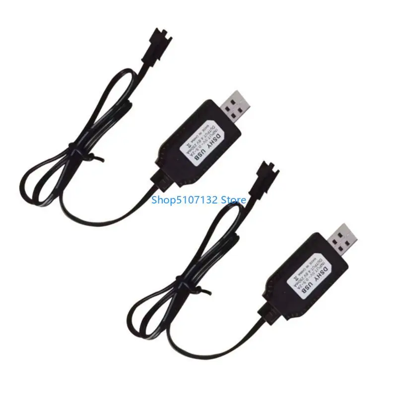 87HD 2Pcs 4.8V USB Charging Cable for SM2.0 2P Plug Adapter for Old Version Excavators