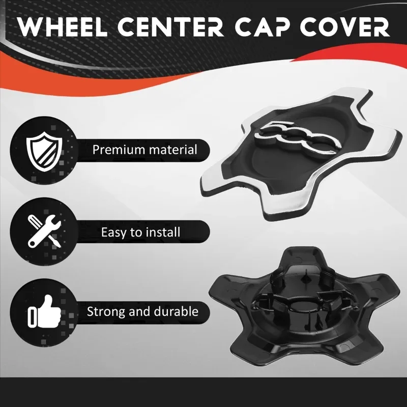 6AN69LXHAA New Car Wheel Center Cap Cover Centre Hub Caps for Fiat 500X 2016 2017 2018-2022 Dust Cover Car Accessories 735626312