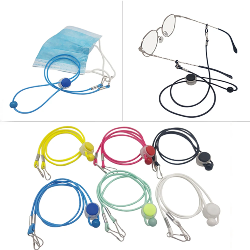Adjustable Face Mask Lanyard Convenient Holder Rope Anti-lost Face Cover Lanyard Ear Holder Neck Hang Rope With Hook