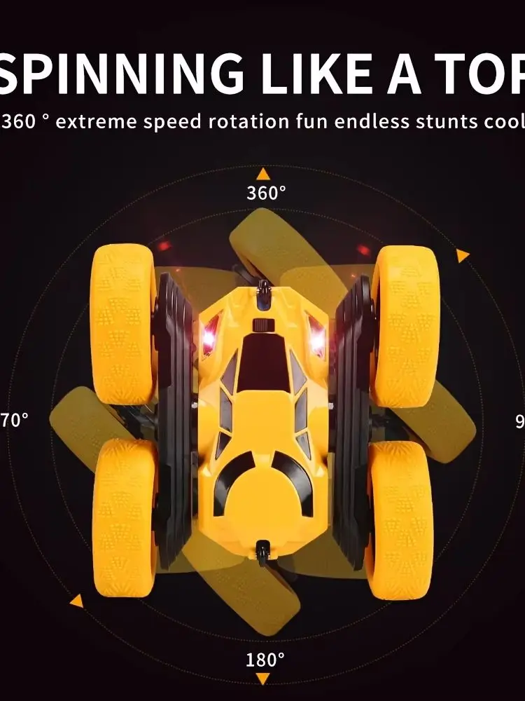 Remote Control Car, 4WD RC Car Toy, 2 Sided 360 Degree Flip Rotating Vehicle, Suitable For Outdoor Parties And Family Fun, Chris
