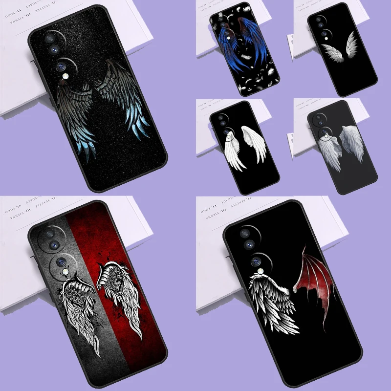 Wings Angel Devil Phone Cover For Honor X9a X8a X7a X6a X7 X8 X9 8X 9X Magic 5 Pro Honor 70 50 90 Lite Case