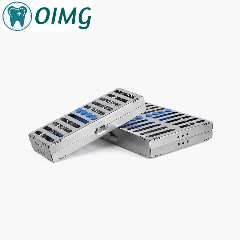 Dental Autoclavable Surgical Sterilization Box Sterilization Rack Dental Cassette File Burs Disinfection Tray Stainless Steel