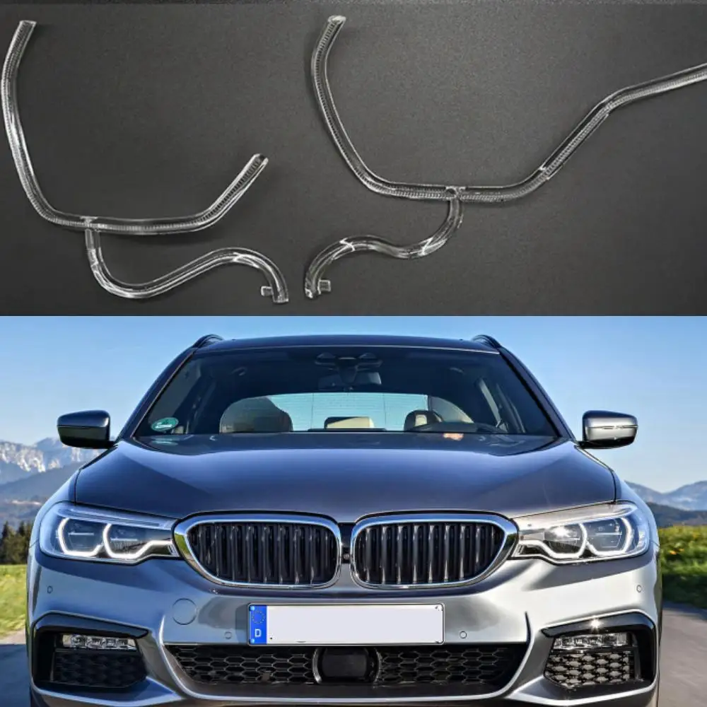 

Новая световодная пластина, трубчатая полоса для BMW 5 серии 2018 2019 2020 G30 540i 530i, адаптивная светодиодная фара DRL, дневные ходовые огни