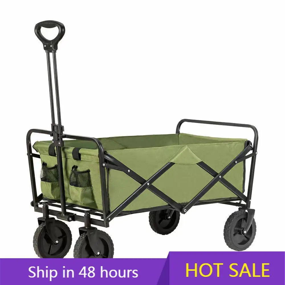

POWER LEAP Jiang Su Portable Foldable Camping Cart Four-Wheel Platform Foldable Table Cup Holders 100kg