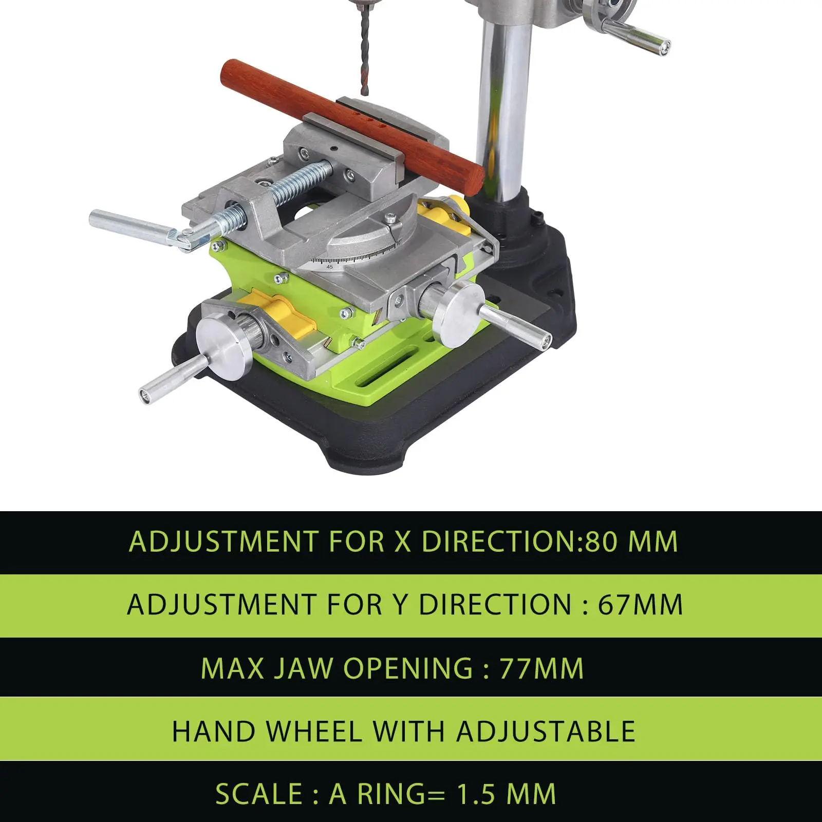 Cross Slide Drill Vise 2 Way X-Y Compound Vise, Multifunction Worktable Milling Working Table Milling Machine