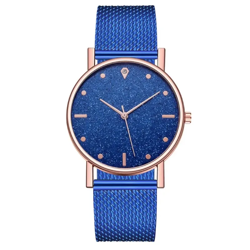 2024 Luxury Rose Gold Stainless Steel Watches for Women Casual Round Rhinestone Quartz Wristwatches Digital Montre Femme Strass