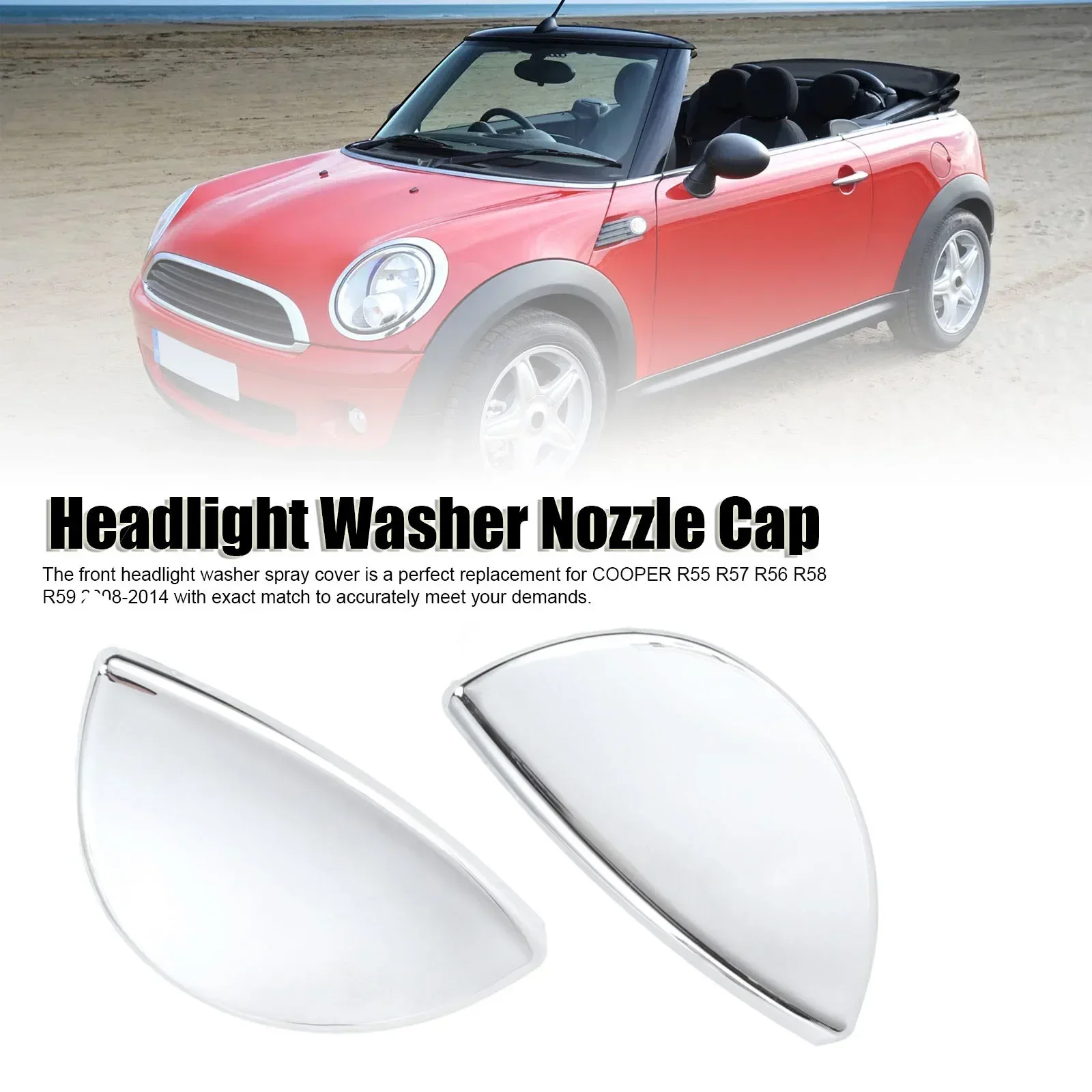 

Right or Left Front Headlight Washer Water Spray Cover Replacement For MINI COOPER R55 R57 R56 R58 R59 2008-2014