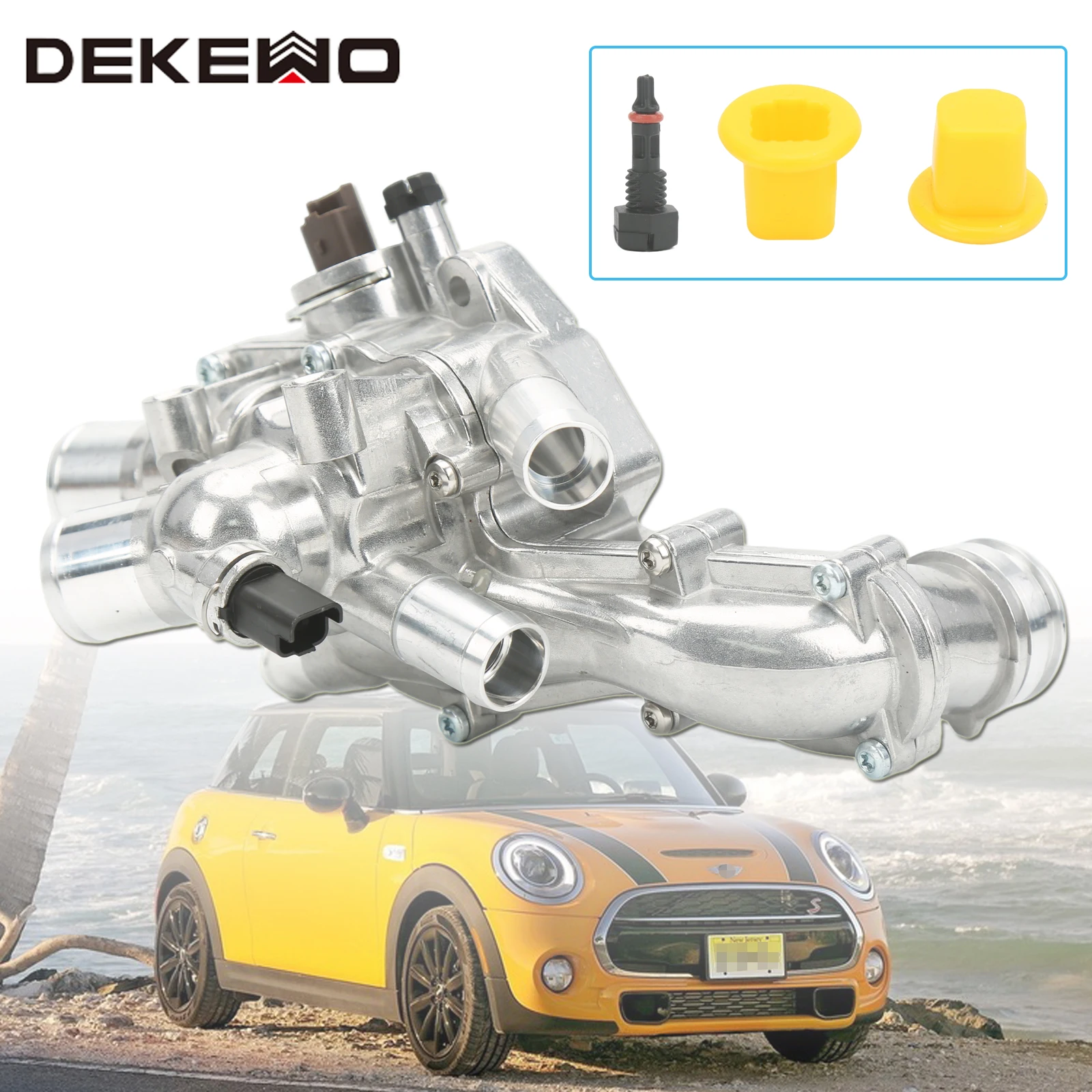 11537534521 Aluminium Engine Coolant Thermostat Housing Assembly for 2007-2013 Mini Peugeot 207 308 3008 5008 Citroen DS3 C4