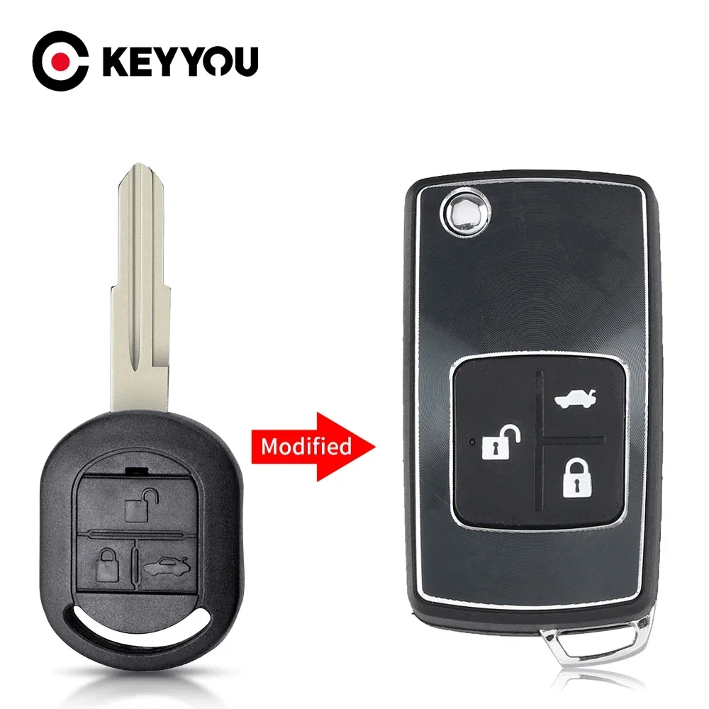 

KEYYOU 1PCS NEW Modified Flip Remote Key Shell Case For Buick Excelle HRV For Chevrolet Optra Fob Key (After 2005 year)