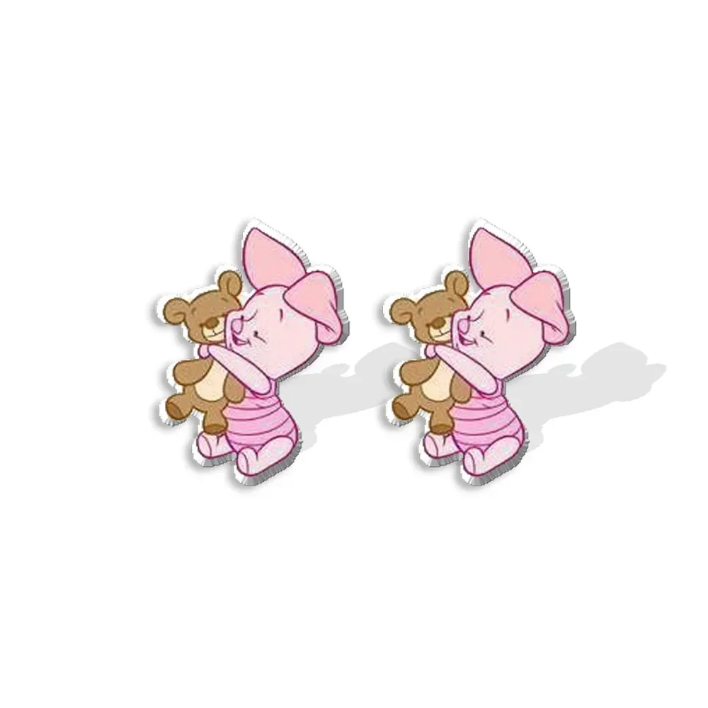 Disney Winnie The Pooh Earrings Fashion Women Anime Jewelry Accessories Cartoon Design Stud Earring Girl Kids Birthday Xmas Gift