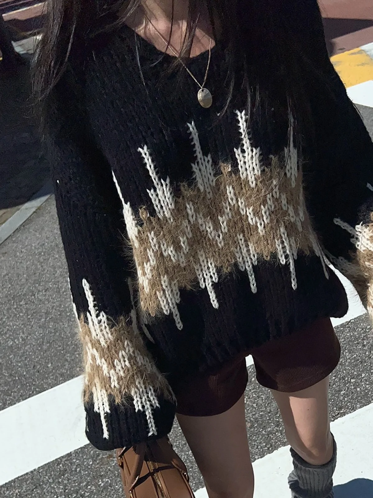 

Laid-ba Sle Women's Faionable Korean Loose Knitted Long Sve oulder Drop Design Warm Top Comfortable Breathable