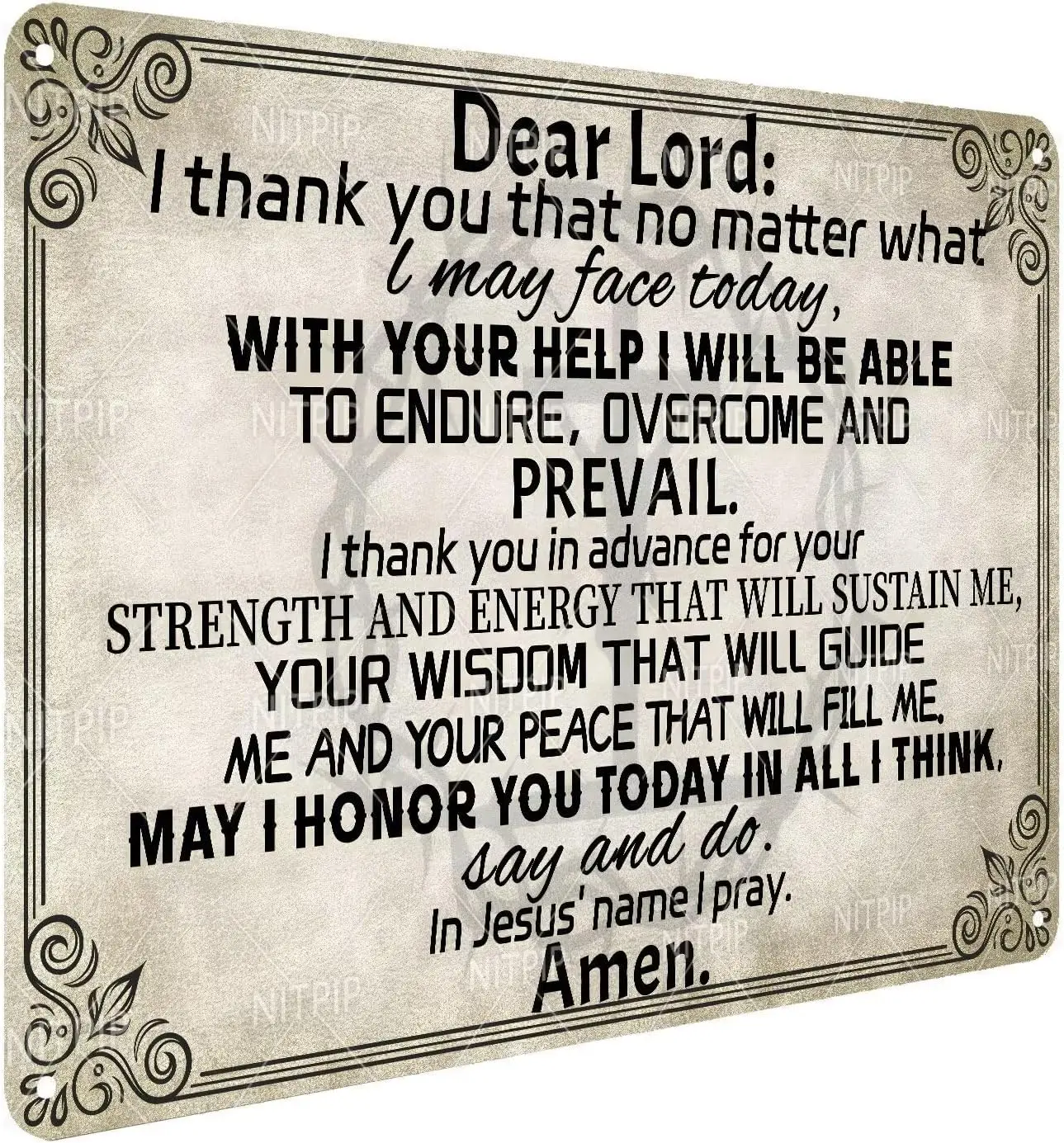 Bible Wall Sign The Lord Supports Me Metal Signs Bless Christian Tin Sign Religious Prayer Metal Sign Bible Verse Positive Quote