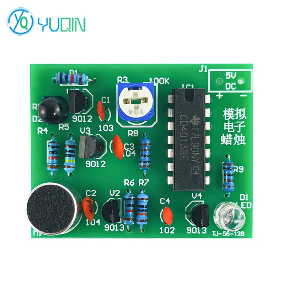 Имитация свечи на день рождения, печатная плата, комплект для сварочных упражнений + управление потоком, имитация обучения, электронное производство, сделай сам
