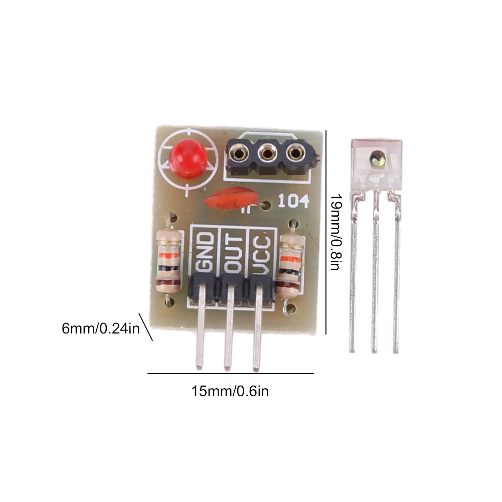 High Precision Laser Receiver Sensor Module 5V Laser Transmitter Detection Module Non-Modulator Tube DIY for Arduino