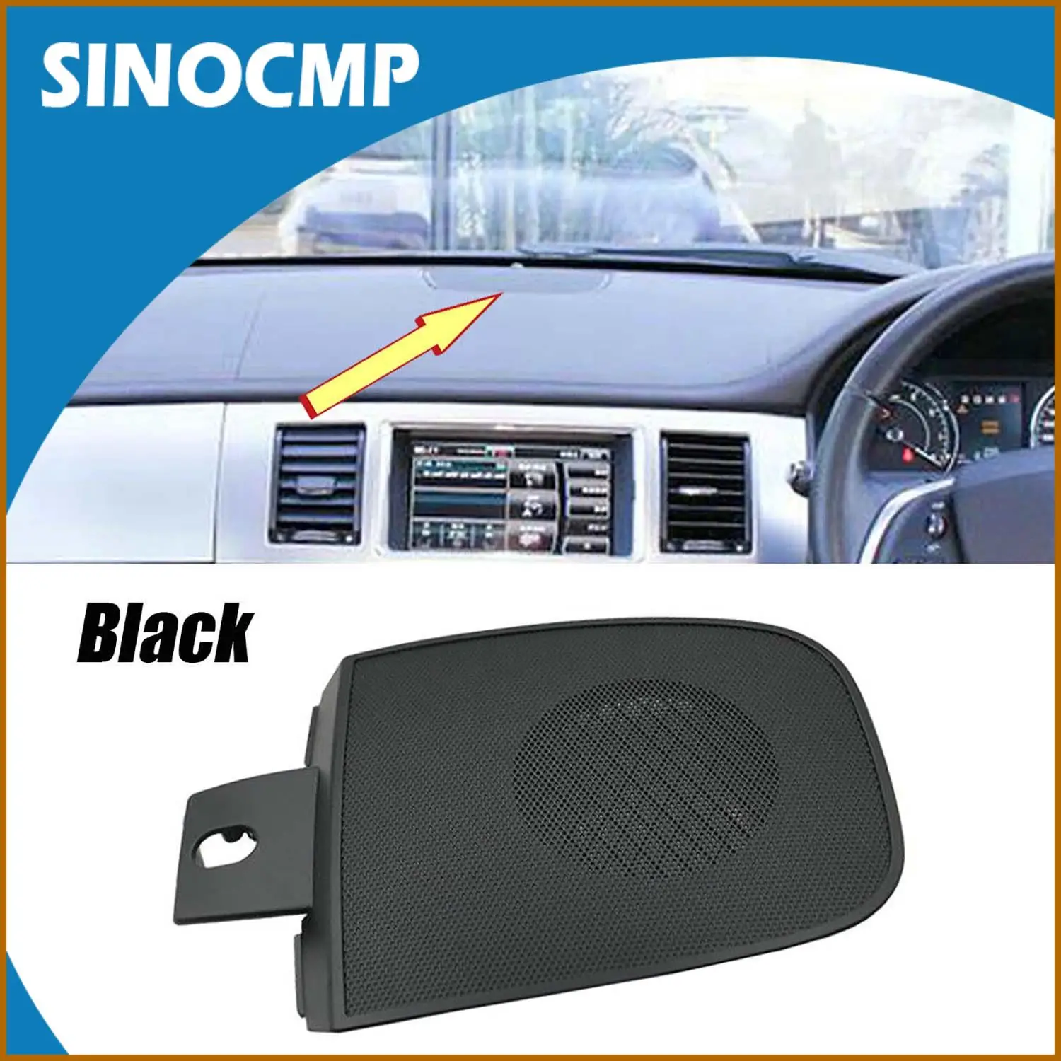 

Black Dashboard Speaker Grille Cover Instrument Panel Top Trim For Jaguar XF 2008-2015 C2Z1835LEG C2Z1835AMS OEM Replacement