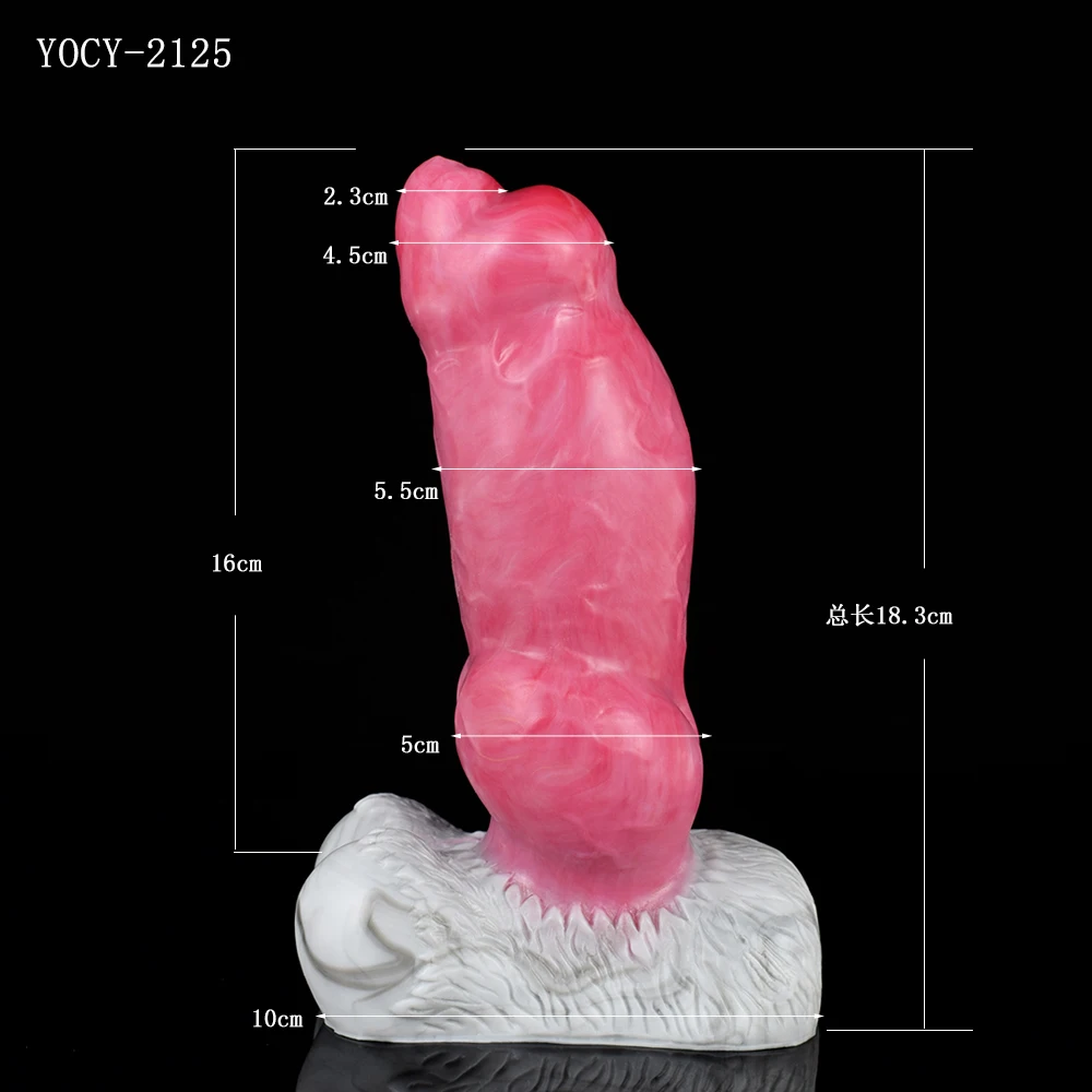 FAAK Knot Dog Dildo With Suction Cup Gory Raw Meat Color Sex Toys For Women Silicone Fantasy Penis Anus Massage Erotic Products