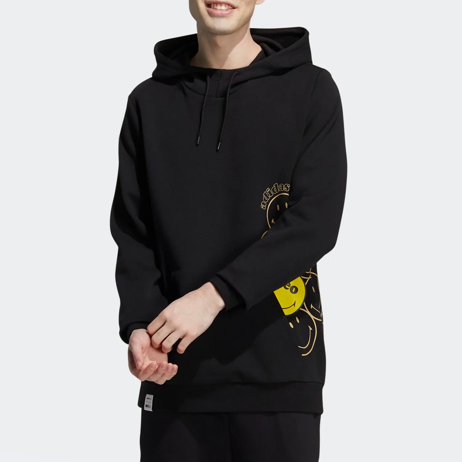 

Официальный оригинальный NEO унисекс с принтом улыбки Adidas, повседневная толстовка с круглым вырезом HE7955