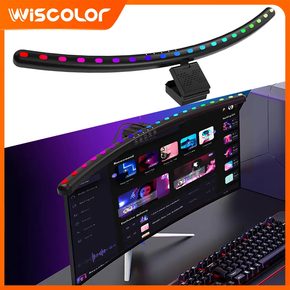 

Светодиодная RGB-лампа для монитора с таймером, подвесной ночник с регулировкой яркости, USB-подключение, декоративная подсветка для геймеров, аксессуар для комнаты и рабочего стола