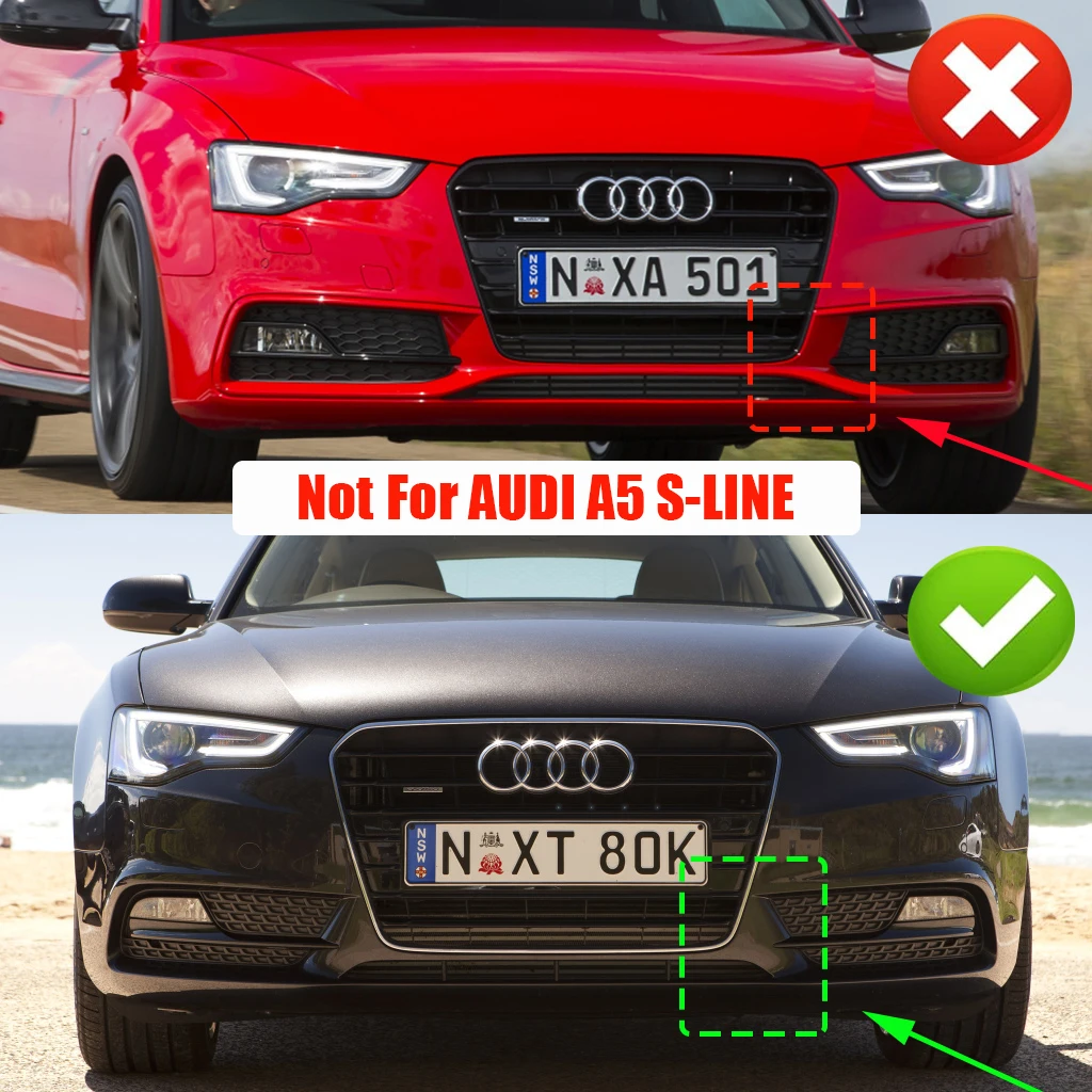 يصلح لأودي A5 B8 سبورتباك كواترو 2012 2013 2014 2015 2016 المصد الأمامي الفاصل الشفاه الناشر طقم الجسم سبويلر الحرس #6