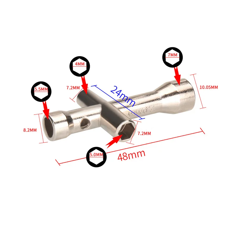 3D Printing Tool: Mini Phillips Socket Wrench Set - Socket Tool for M2/M2.5/M3/M4 Nuts