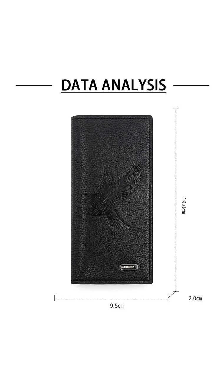 Nouveau portefeuille pour hommes à la mode et simple portefeuille long pour hommes en polyuréthane portefeuille multifonctionnel et multi-fentes pour cartes sac pour cartes