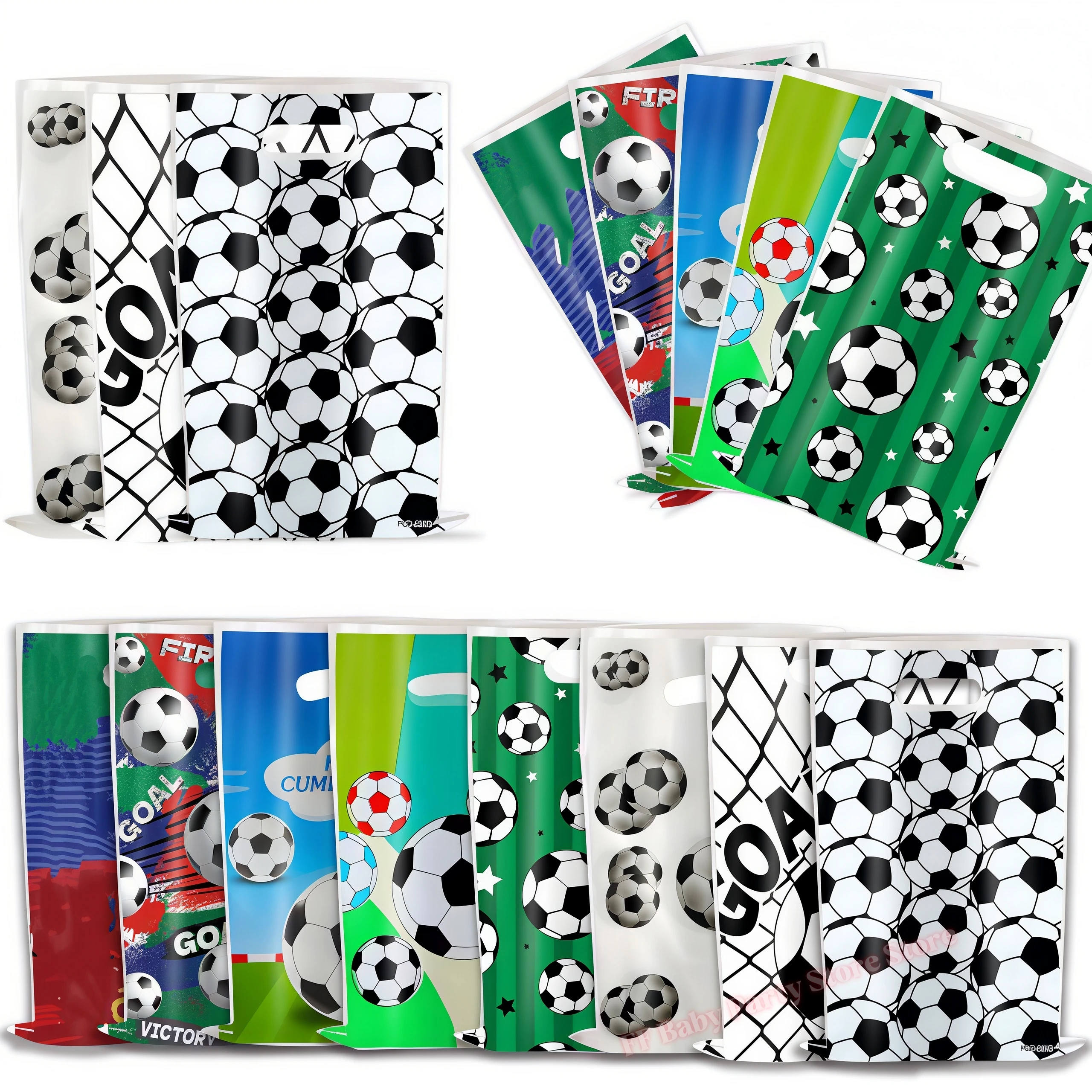 Bolsas de Regalo con Temática de Fútbol, Bolsas de Embalaje para Dulces de Fútbol, Bolsas de Mano para Niños, Artículos para Fiestas de Fútbol, Decoración para Fiestas de Cumpleaños de Fútbol