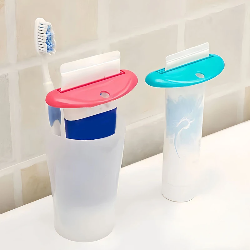 Dispensador de pasta de dientes Manual multifunción, exprimidor de tubo de crema, Clip de extrusión, abrazadera exprimidora, 5 piezas