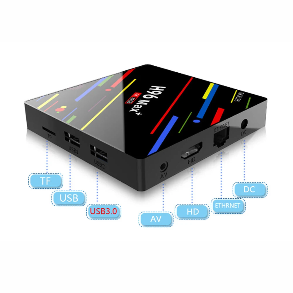 H96 Max Plus 4gb 64gb Android Tv Box 9.0 Smart TVBox RK3328 2.4G/5Ghz Wifi HDR 4K H.265 4GB 32GB H96MAX Media Player Set Top Box