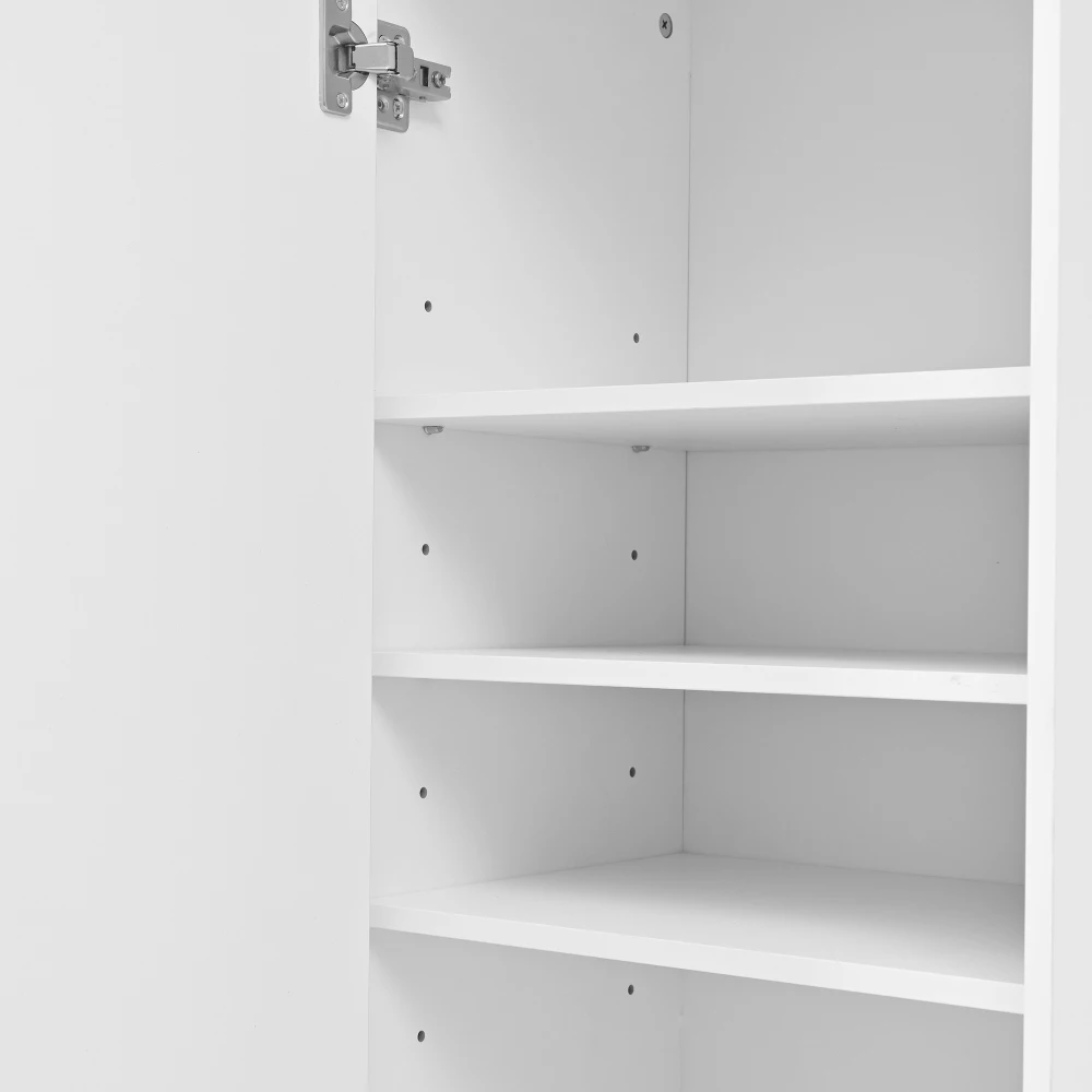 PINGGO Kompaktes Garderobenset mit Spiegel und Sitzbank, Flur-Aufbewahrungssystem mit Schuhregal und Kleiderhaken, Schlafzimmer-Möbelsystem – Detail 22