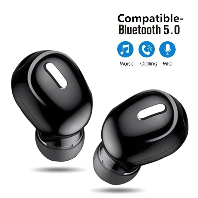 Mini Wireless Earphone Bluetooth-compatible 5.0 With Mic Single in-Ear Sports Headset For Xiaomi Huawei Stereo Sound Headphones