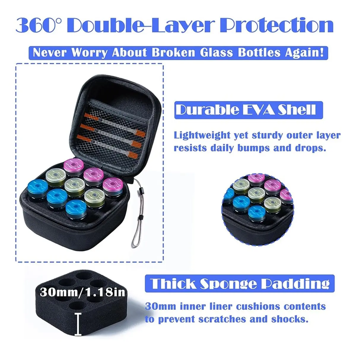 【AT48】 NEW Insulin Vial Storage Case for Fridge Compact 9-Slot Organizer for 10ml U-100 Vials