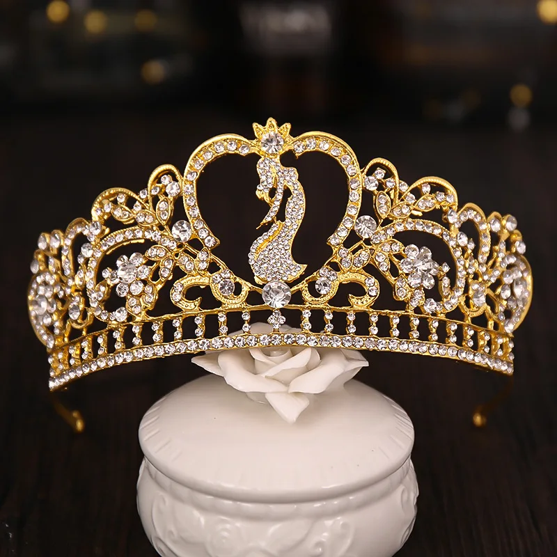 Luxury Crystal Tiaras And Crowns Rhinestone Prom Diadem Headband Women Bridal Wedding Hair Accessories Jewelry Crown Tiara Gift