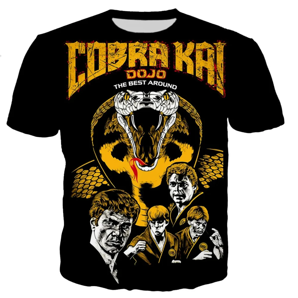 Classic Cobra Kai 3D Printed Men Women T-shirt Vintage Hip Hop Streetwear Casual Breathable Short Sleeve O-Neck Unisex Tee Tops