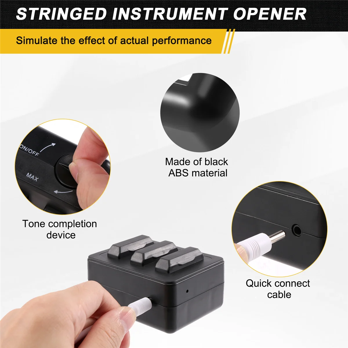 Superior Guitar Tone Completer Sound Opener Simulates the Vibration of Actual Playing Guitar Reache Full Sound Potential HK-01