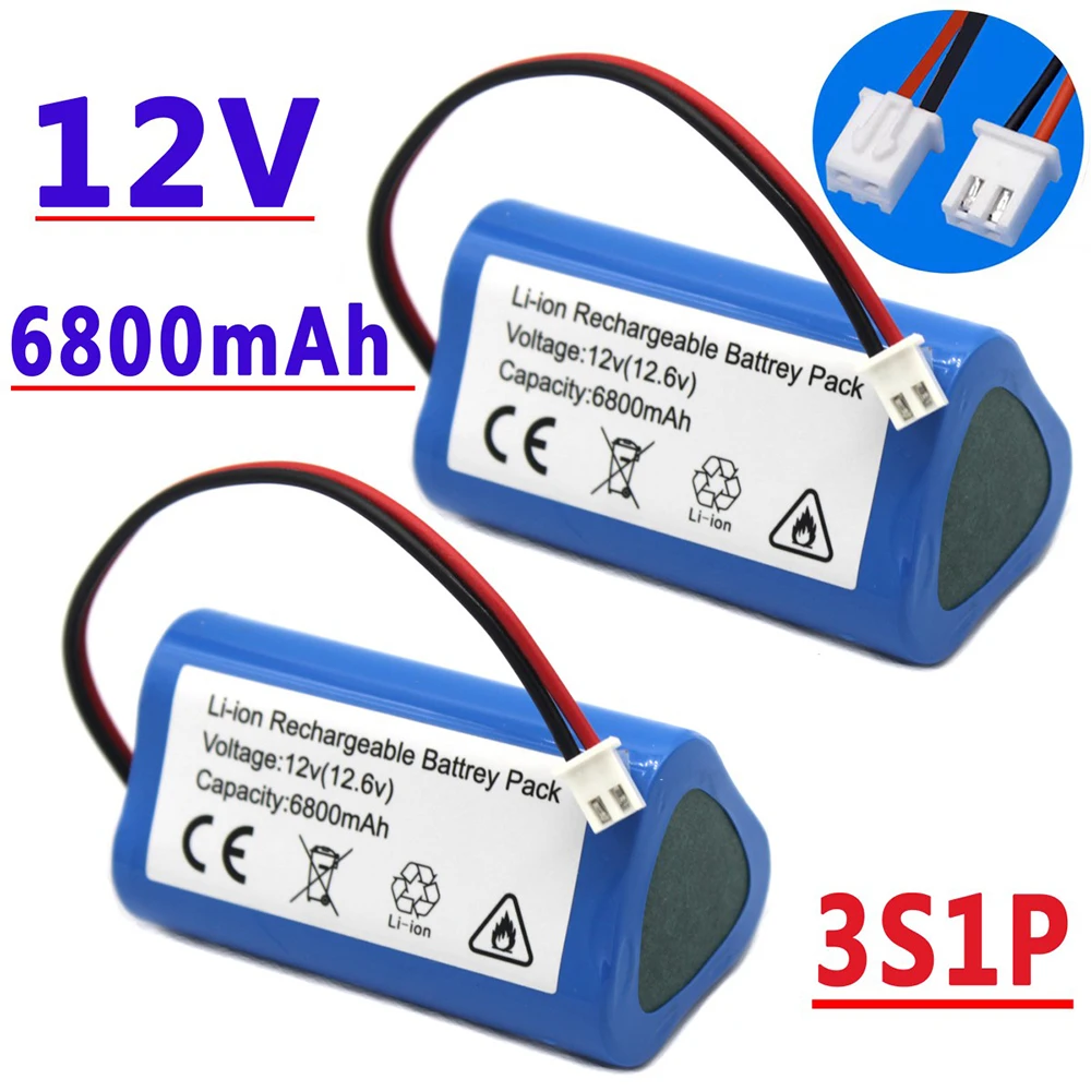 Nowy 12V 18650 akumulator litowy 3 s1p 6800mAh wbudowany BMS do głośnika Bluetooth latarka. GPS grescia GPS