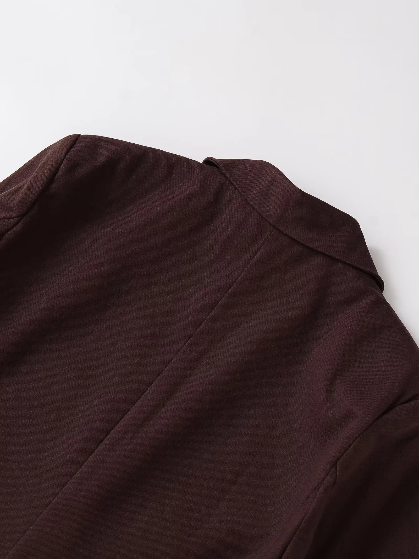 Осенние новые поступления, женская мода, повседневный дизайн, льняной пиджак с подкладкой на плечах, куртка