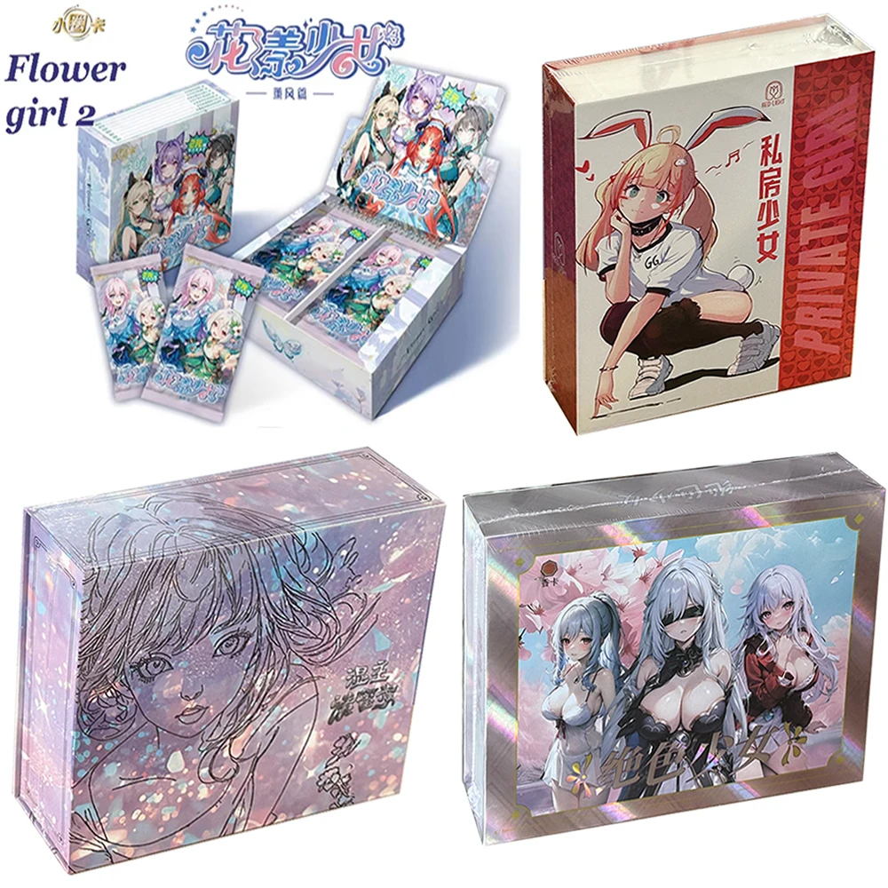 New Flower Girl 2 Goddess Story Waifu Cards Tcg Ccg Booster Box Anime Cute Girl Bikini Game Card Child Kids Table Toys For Gift