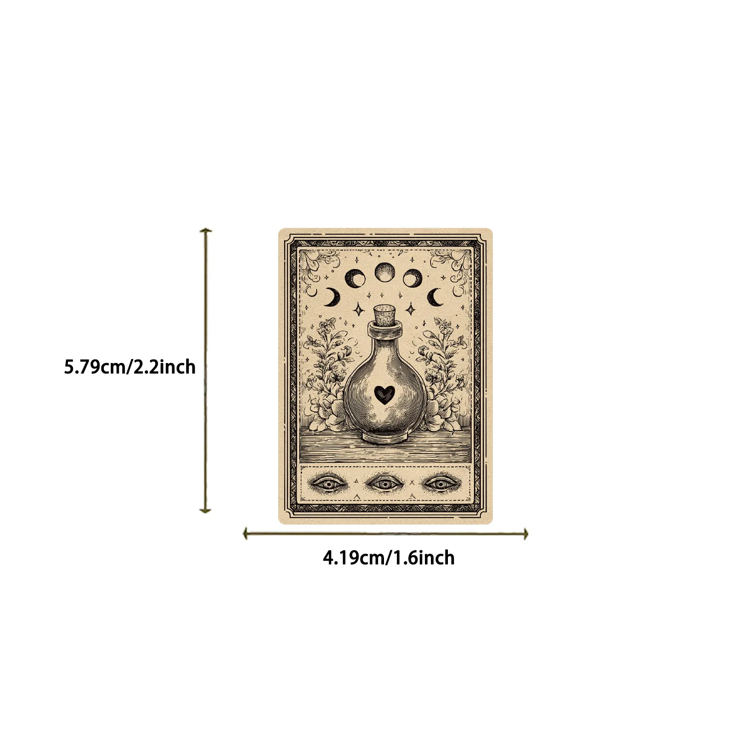 50 Stück Cartoon Gothic Magische Hexe Tarot Graffiti-Aufkleber zur Dekoration von Gitarren, Notizbüchern, Gepäck, Scrapbooks, nicht wiederholende Aufkleber – Detail 4