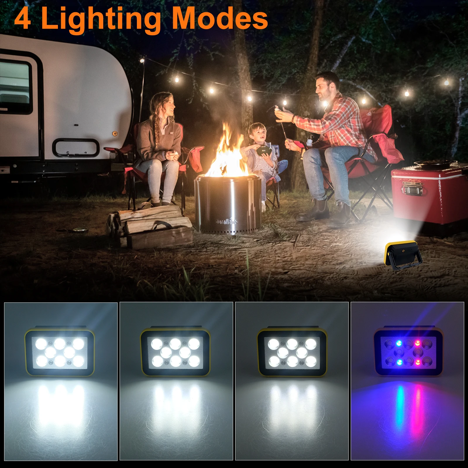 COB Rechargeable Lantern Powerful Work Light Outdoor Camping Lamp Magnetic LED Emergency Light Flashlight 4 Modes