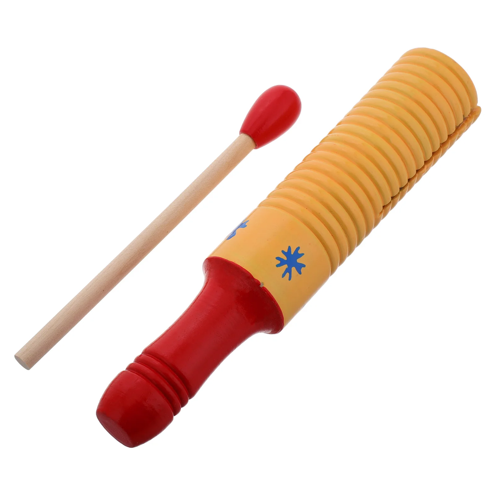 

Wooden Guiro Instrument Montessori Music Educational Musical Training Preschool Rhythm Block Colored Durable Musical Baby Toy