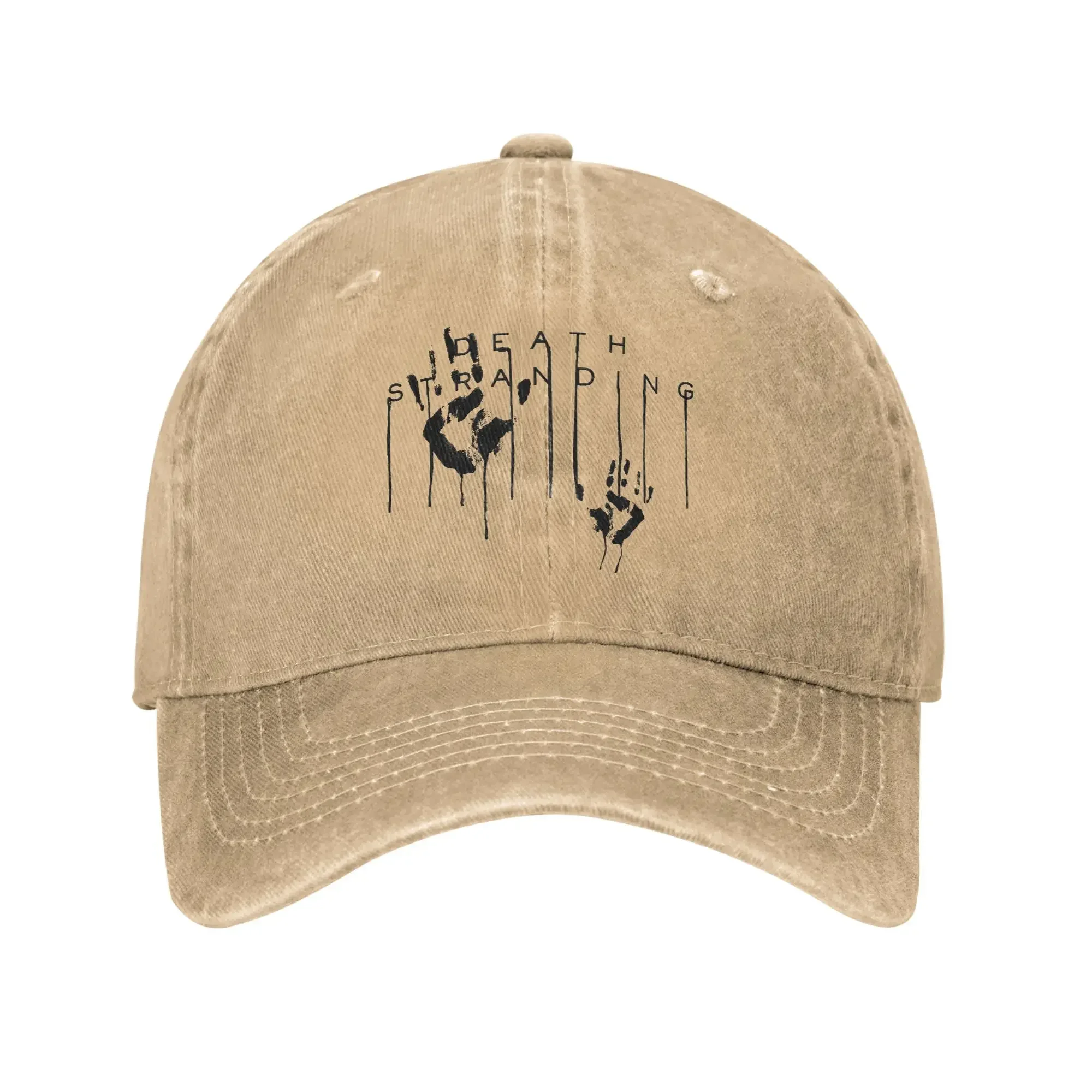 2026 Classic Death Stranding Hands Lou Sam Baseball Cap Men Women Distressed Denim Washed Sun Cap Video Game Outdoor Adjustable