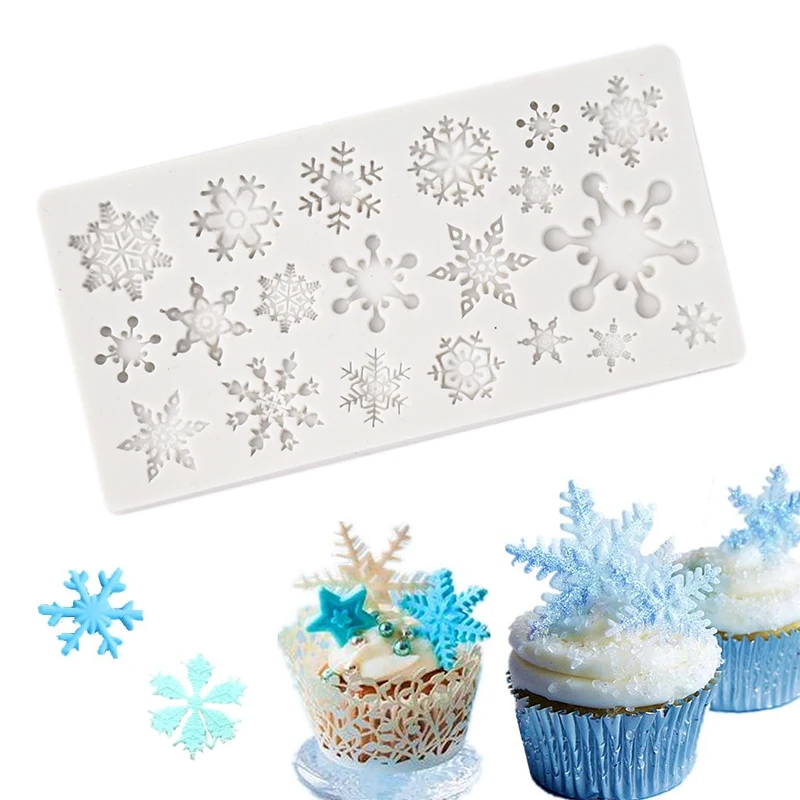 

Christmas Snowflake Tree Santa Claus Mold DIY Silicone Fondant Baking Decorating Tools For Home Party Xmas New Year 2025 Navidad